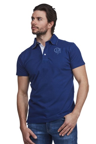 STRIPED BACK POLO