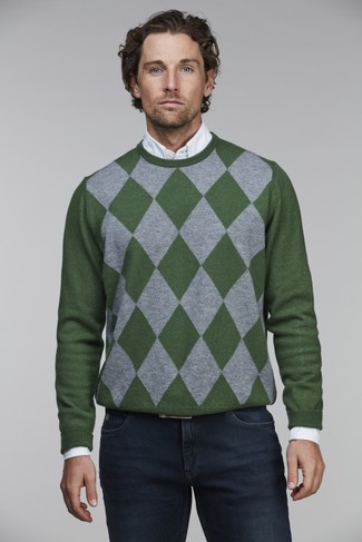 GEELONG CREWNECK ARGYLE
