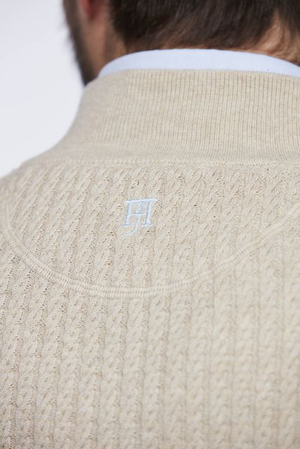HALF ZIP MINI CABLE KNIT HALF ZIP MINI CABLE KNIT