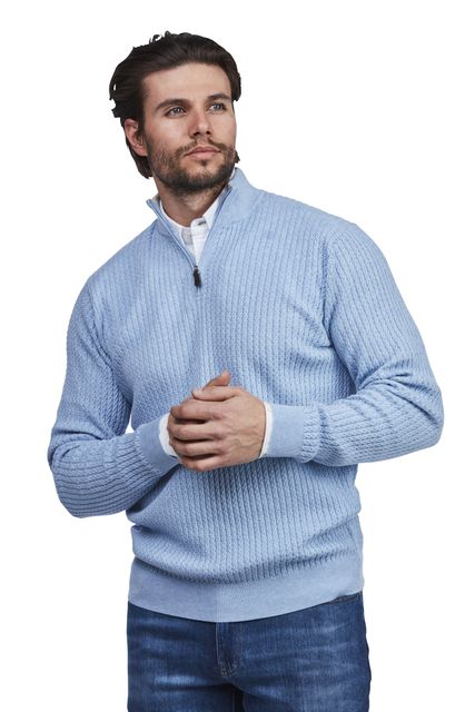 HALF ZIP MINI CABLE KNIT HALF ZIP MINI CABLE KNIT