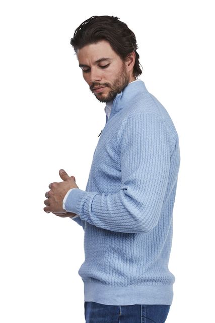 HALF ZIP MINI CABLE KNIT HALF ZIP MINI CABLE KNIT