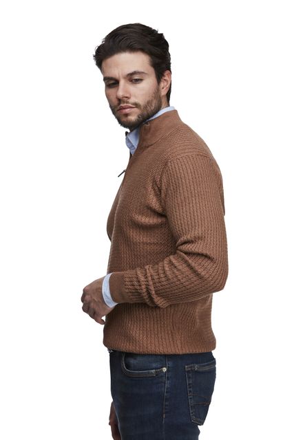 HALF ZIP MINI CABLE KNIT HALF ZIP MINI CABLE KNIT
