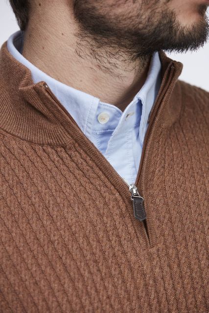 HALF ZIP MINI CABLE KNIT HALF ZIP MINI CABLE KNIT