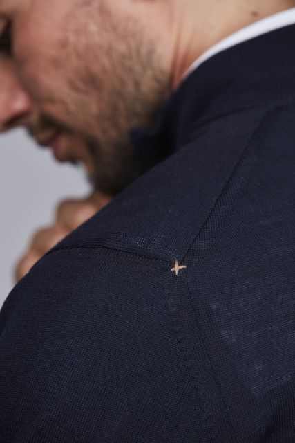 HALFZIP PLAIN MERINO KNIT