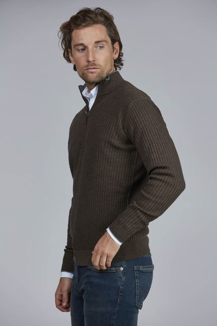 HALF ZIP MINI CABLE KNIT HALF ZIP MINI CABLE KNIT