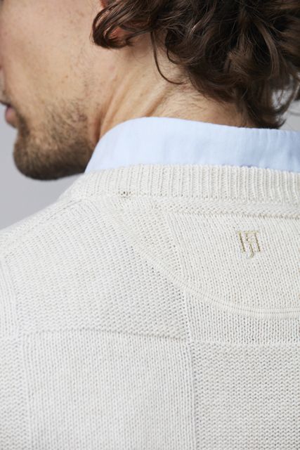 FLAXEN SOLID CHECK KNIT FLAXEN SOLID CHECK KNIT