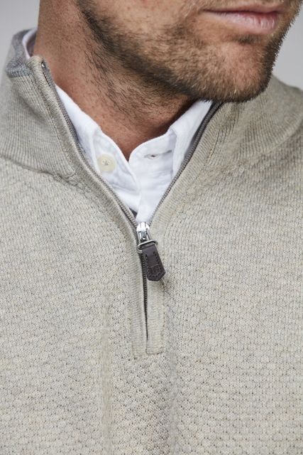 HALF ZIP DIAMOND KNIT HALF ZIP DIAMOND KNIT