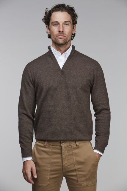 HALF ZIP DIAMOND KNIT HALF ZIP DIAMOND KNIT