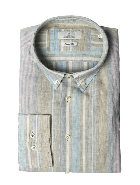 SHIRT BLUE STRIPE MELANGE SHIRT BLUE STRIPE MELANGE