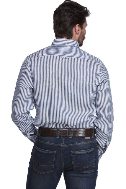 LINEN STRIPE SHIRT