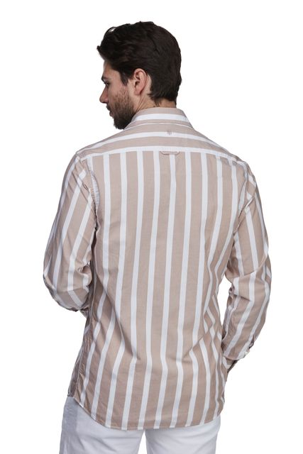 GALLERY WIDE STRIPE ORG SHIRT GALLERY WIDE STRIPE ORG SHIRT