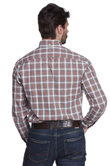 COTTON/LINEN CHECK SHIRT