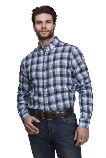 LINEN CHECK SHIRT