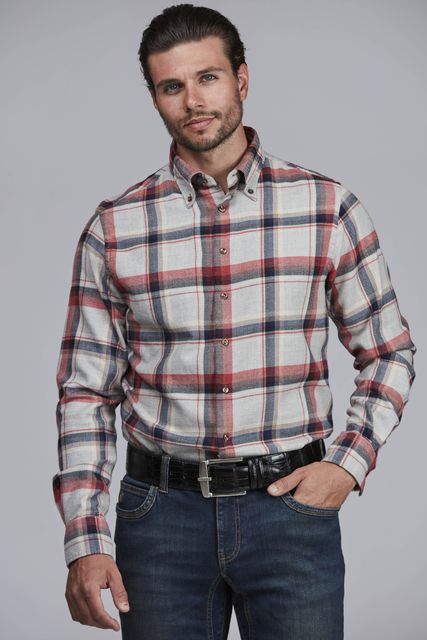 MELTON CHECK FLANNEL SHIRT MELTON CHECK FLANNEL SHIRT