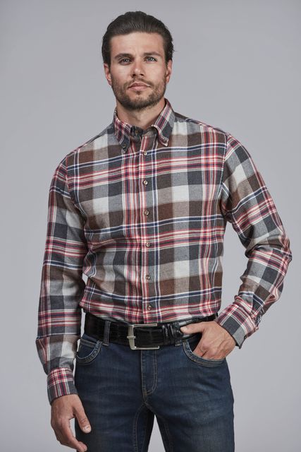 MELTON CHECK FLANNEL SHIRT MELTON CHECK FLANNEL SHIRT