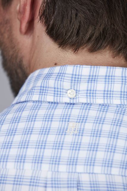 BLUE CHECK TWILL SHIRT