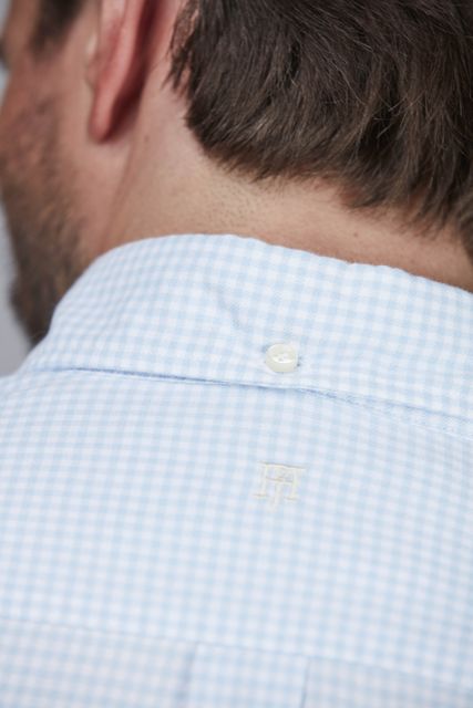 BLUE CHECK TWILL SHIRT