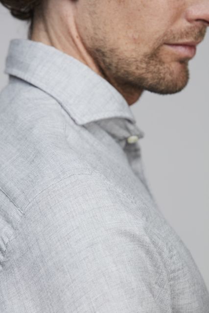 COTTON/WOOL MELANGE SHIRT COTTON/WOOL MELANGE SHIRT