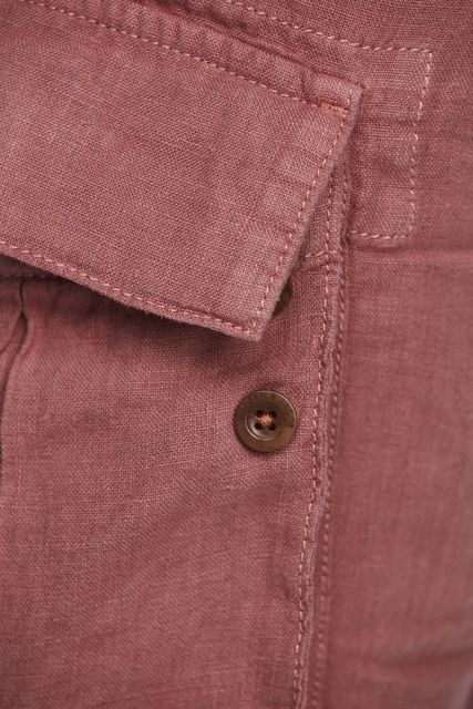 WASHED LINEN CARGO SHORTS
