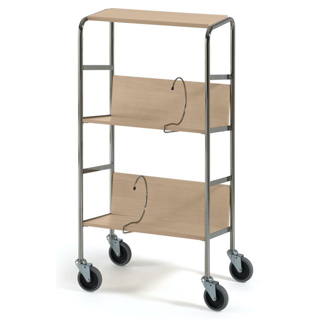 File trolley short with top shelf