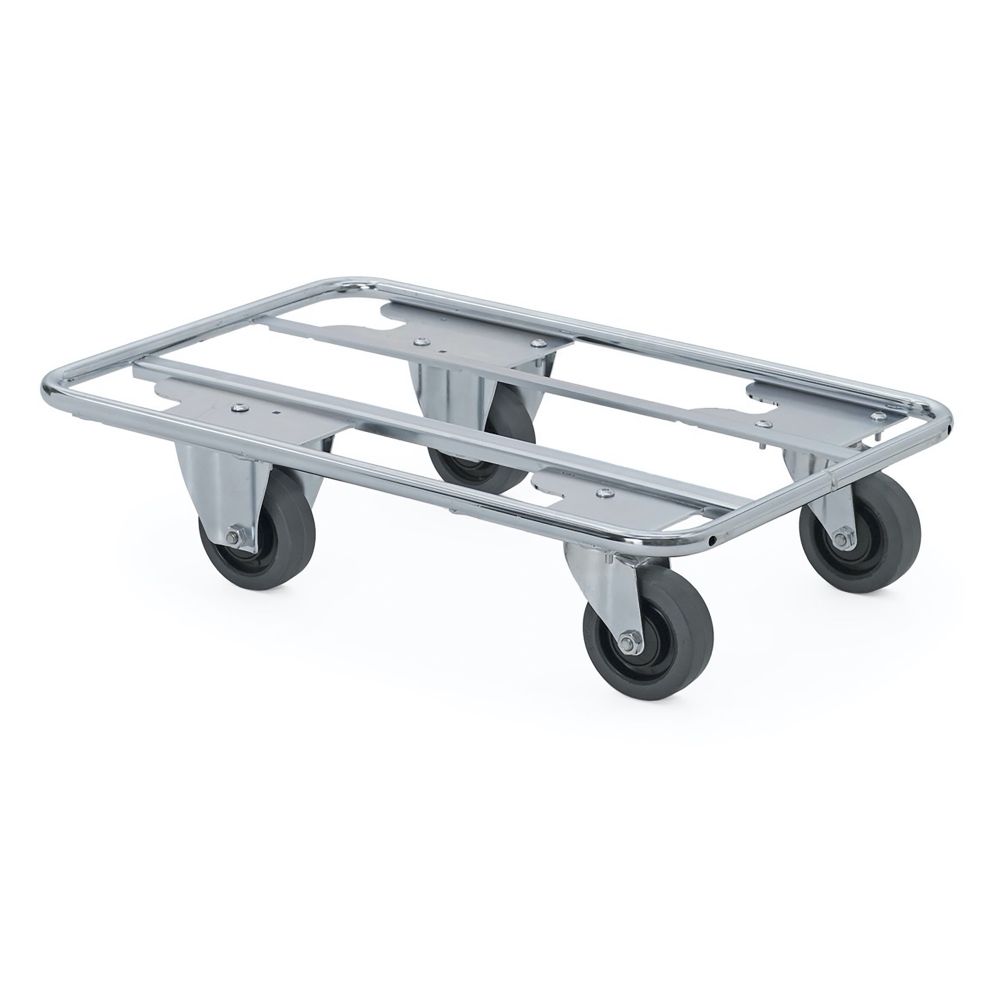 Steel tube dolly with two swivel and two fixed wheels Steel tube dolly with two swivel and two fixed wheels