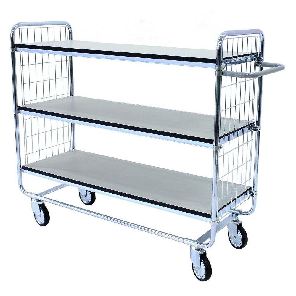 ESD shelf trolley 100 3 shelves