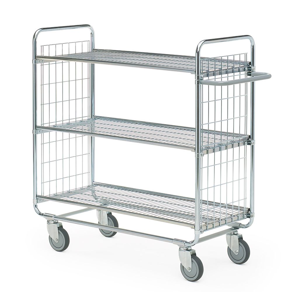 Shelf trolley 100 Grid 3 shelves