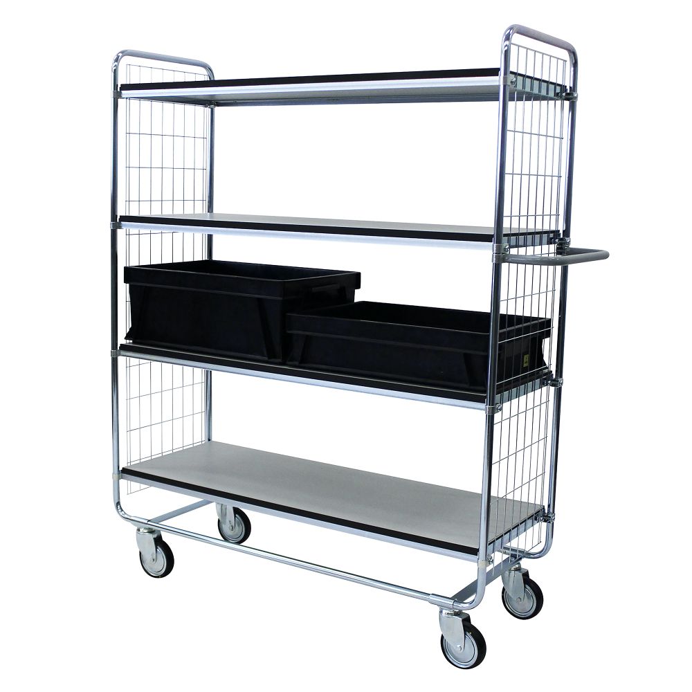 ESD shelf trolley 100 4 shelves