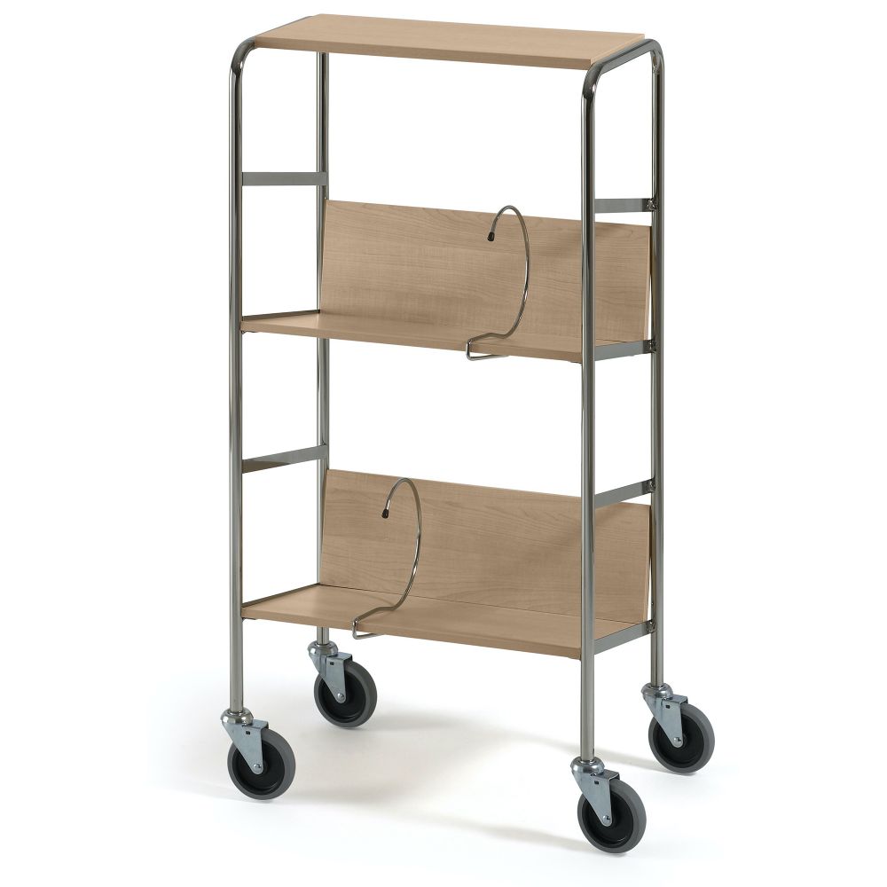 File trolley short with top shelf