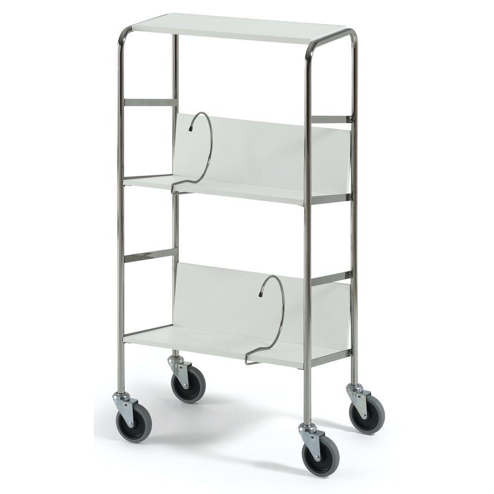 File trolley short with top shelf