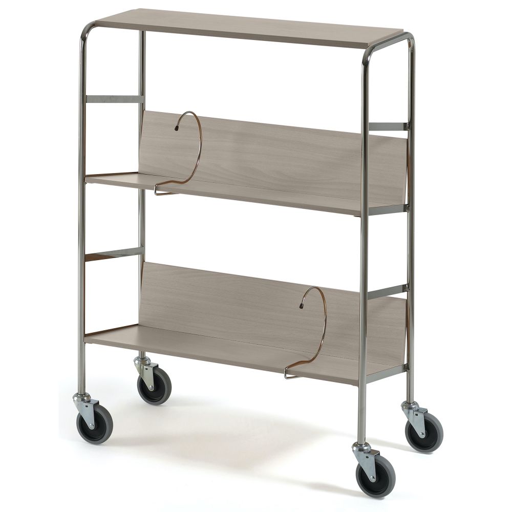 File trolley long with top shelf File trolley long with top shelf