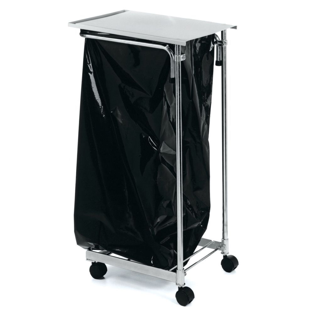 Refuse bag trolley with lid