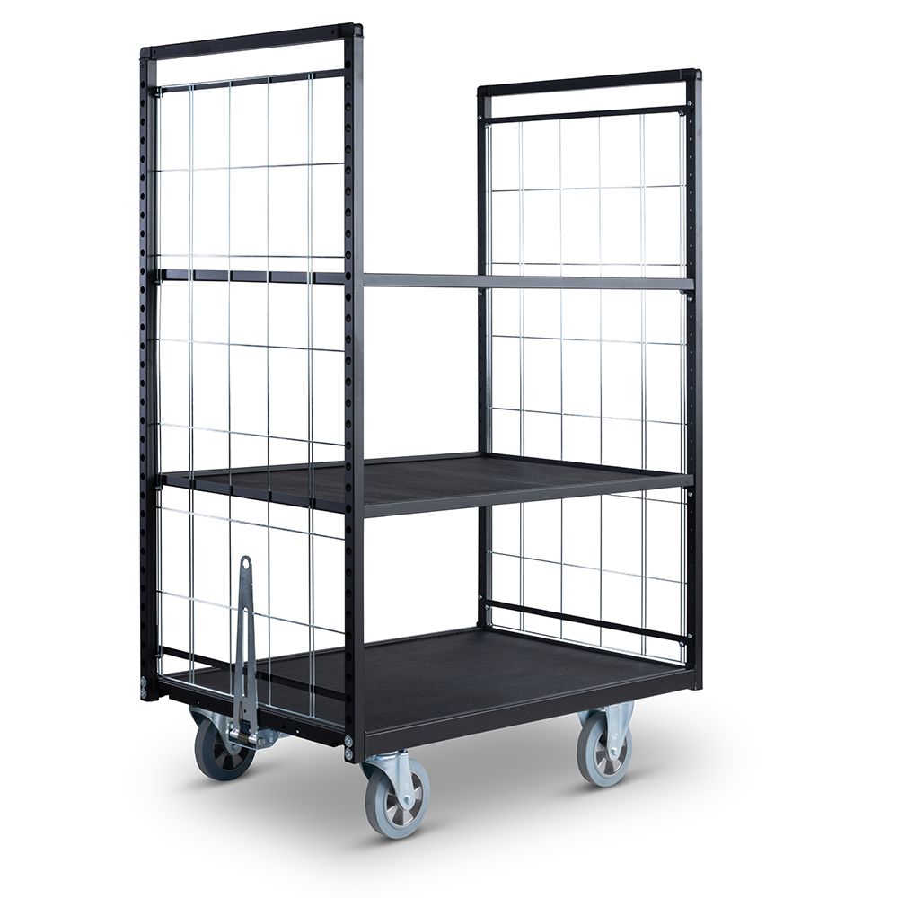 Shelf trolley 750 series, quick towing device, tow bar forwa