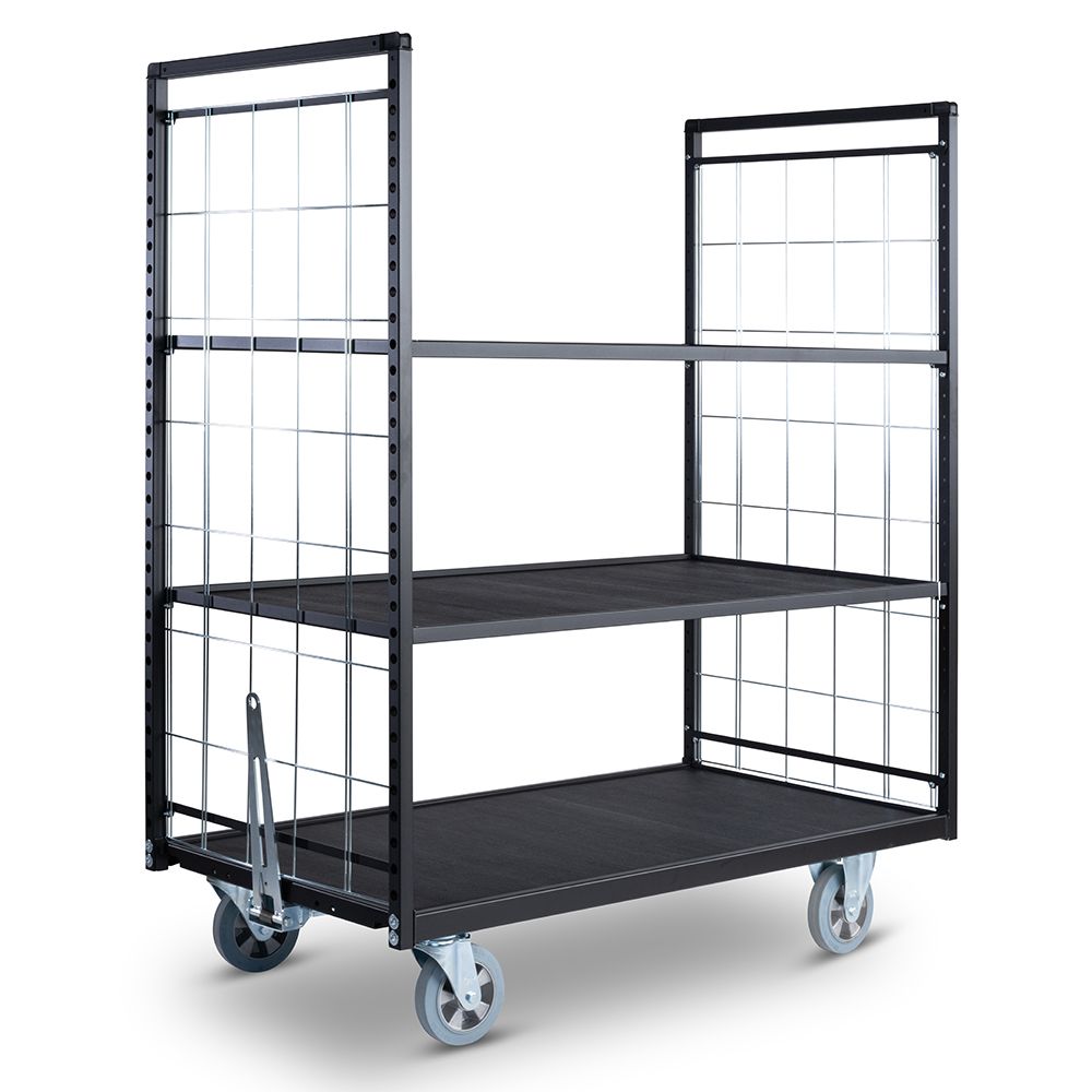 Shelf trolley 750 series, quick towing device, tow bar forwa