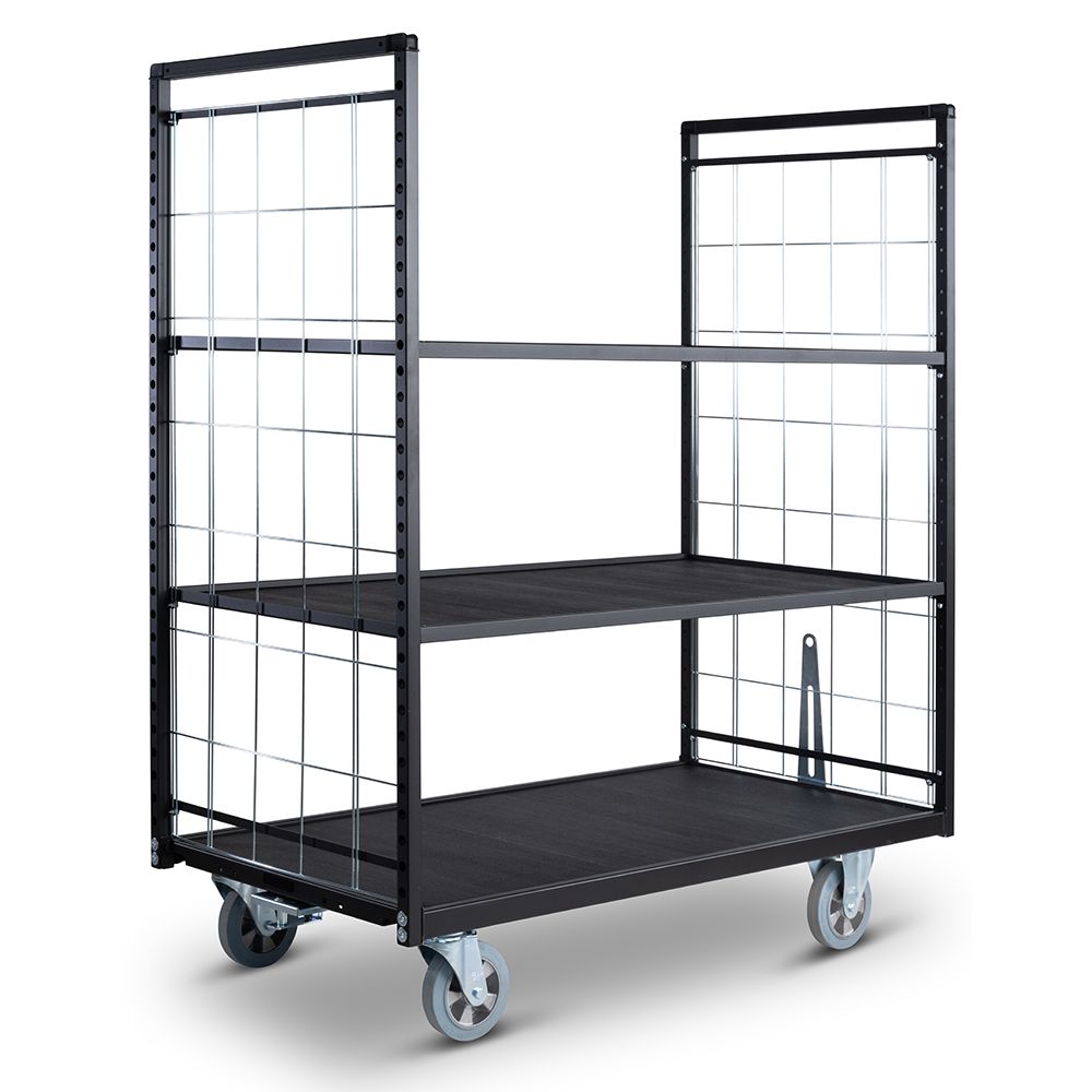 Shelf trolley 750 series, quick towing device, tow bar backw