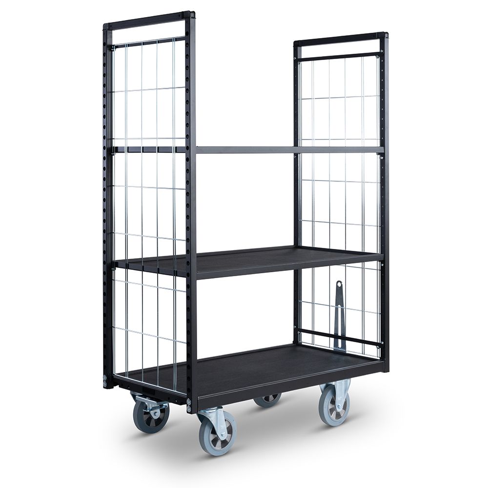 Shelf trolley 750 series, quick towing device, tow bar backw