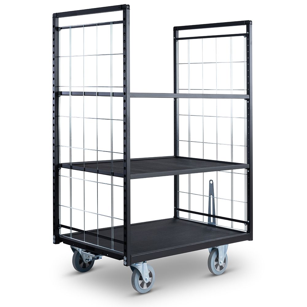 Shelf trolley 750 series, quick towing device, tow bar backw