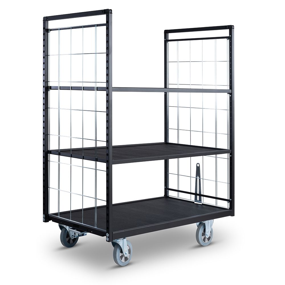 Shelf trolley 750 series, quick towing device, tow bar backw