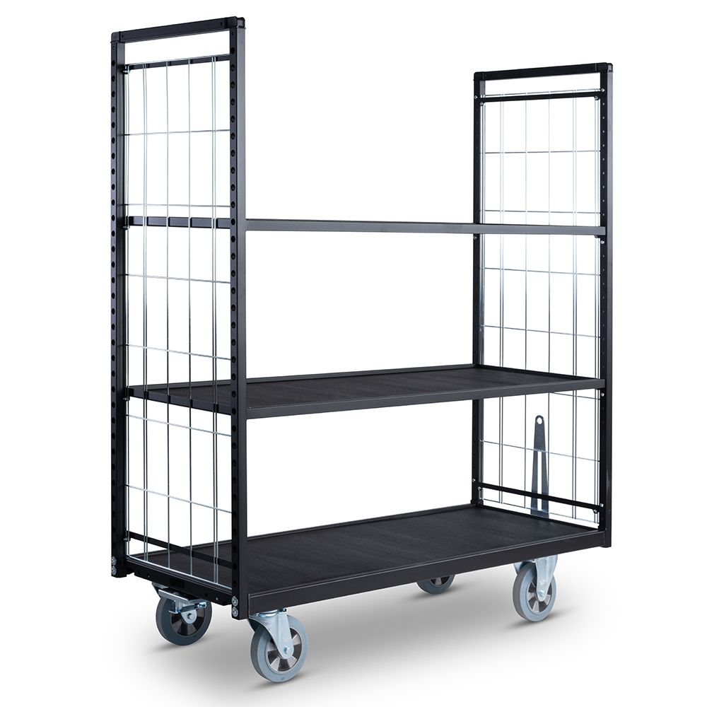 Shelf trolley 750 series, quick towing device, tow bar backw