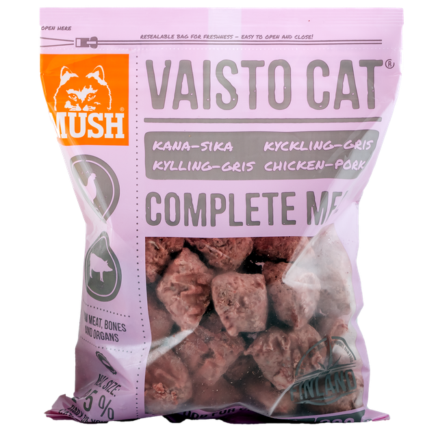 Mush CAT Vaisto Rosa Kyckling-Gris köttbullar - Hund & Katt Vasastan