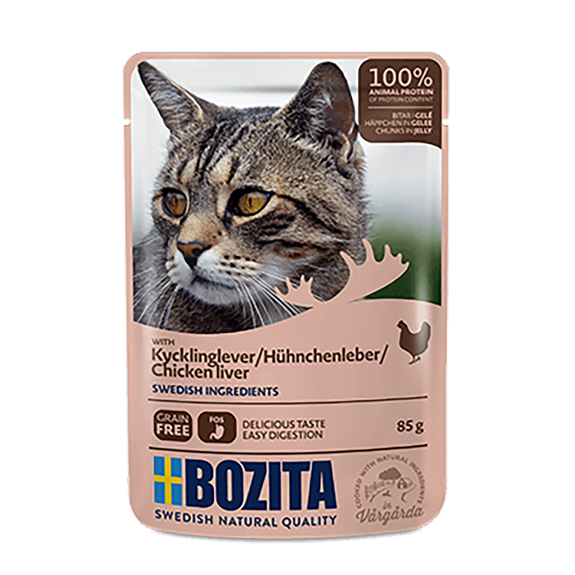 Bozita Katt bitar i gélé med kyckling / kycklinglever