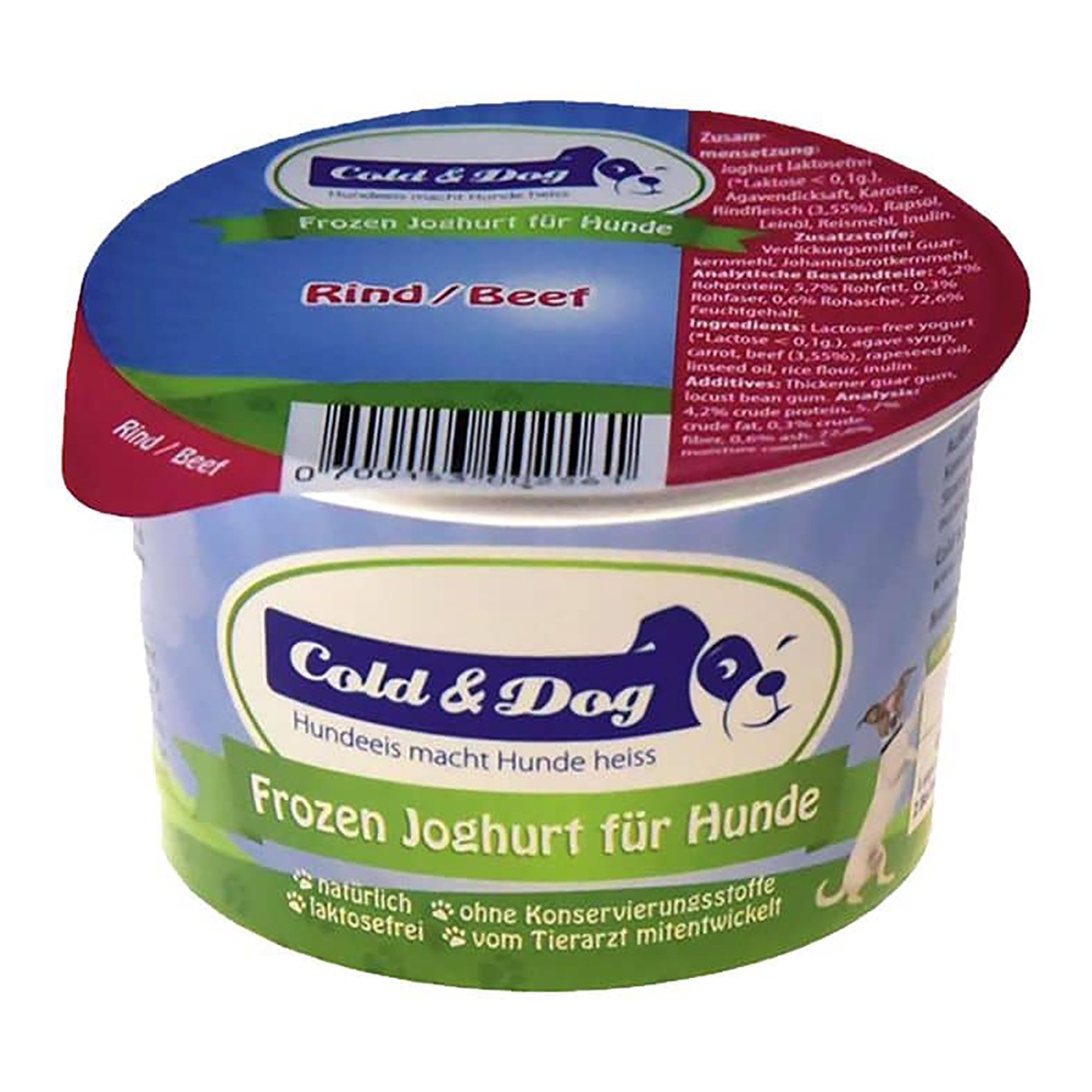Hundglass Cold & Dog laktosfri med ekologisk nöt