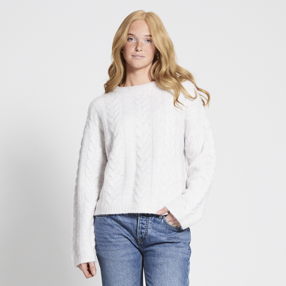 Boxy Cable Sweater