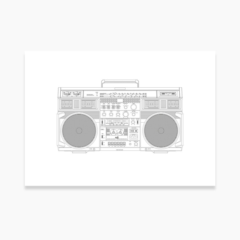 Poster A3 "Ghetto blaster" Poster A3 "Ghetto blaster"
