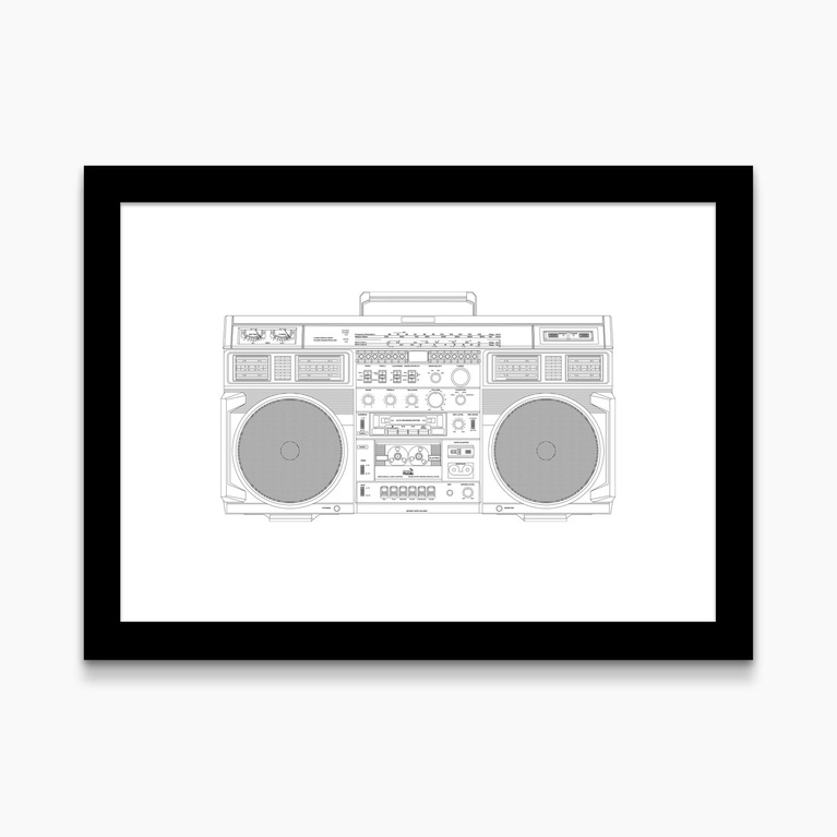 Poster A3 "Ghetto blaster" Poster A3 "Ghetto blaster"