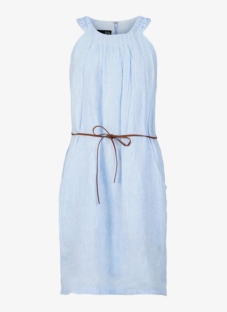 W Linen Pleated Dress