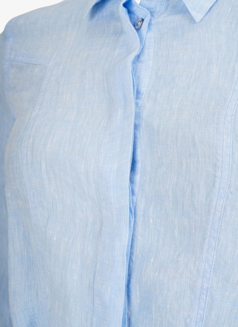 W Linen Flare Long Shirt W Linen Flare Long Shirt