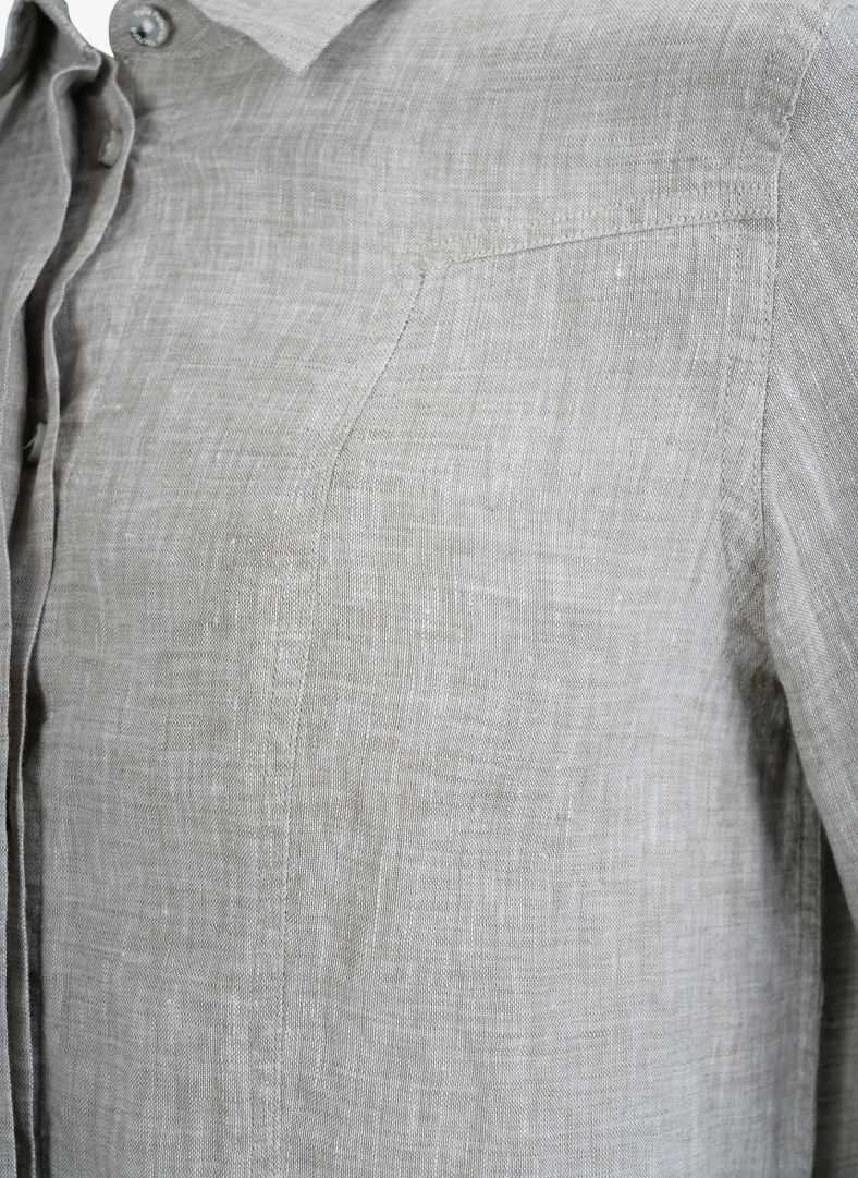 W Linen Flare Long Shirt W Linen Flare Long Shirt