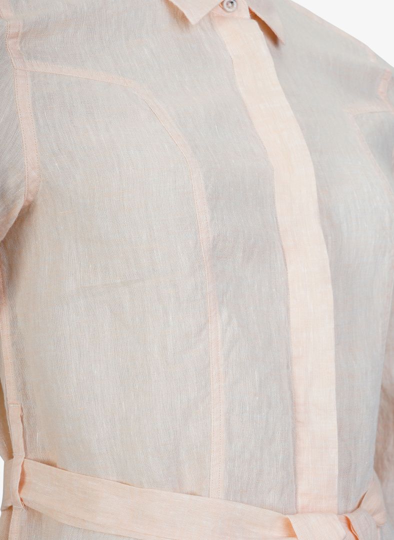 W Linen Flare Long Shirt W Linen Flare Long Shirt