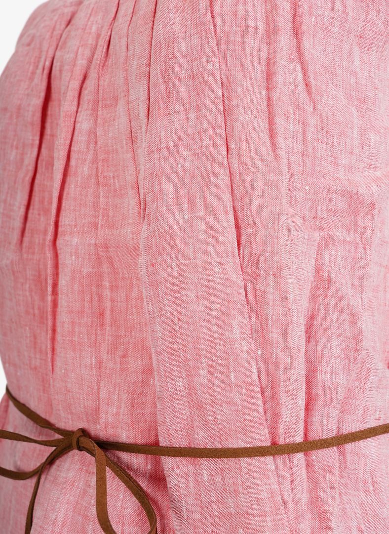 W Linen Pleated Dress W Linen Pleated Dress